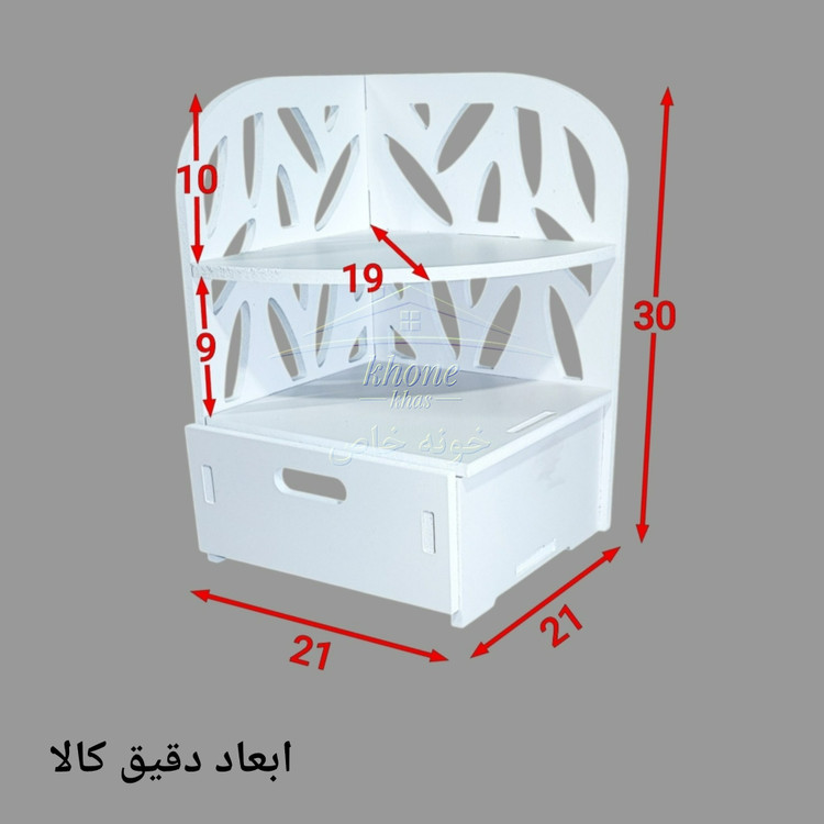 شلف رومیزی کنجی کشودار طرح برگی