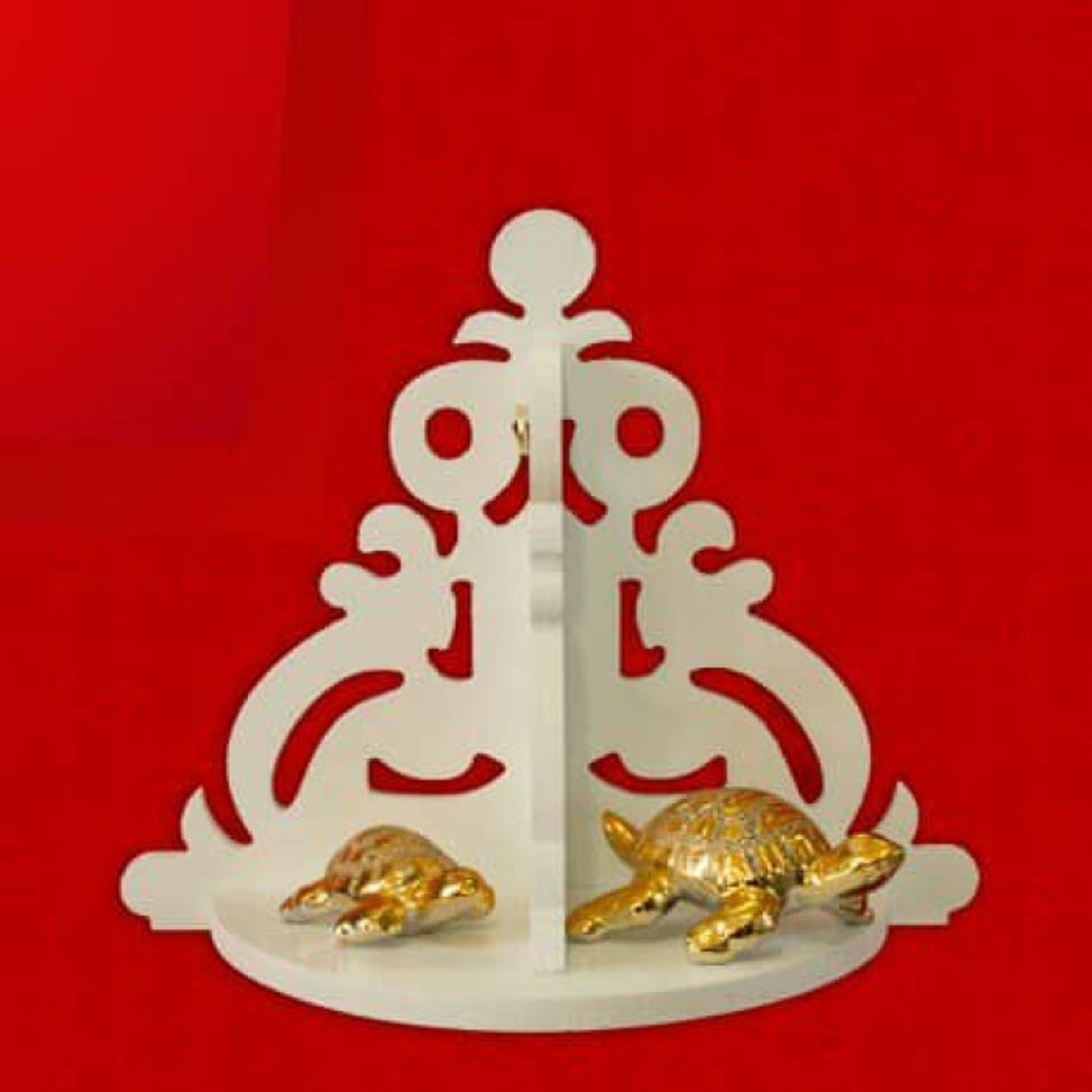 شلف دیواری نیم لوزی (مثلثی) رنگ سفید