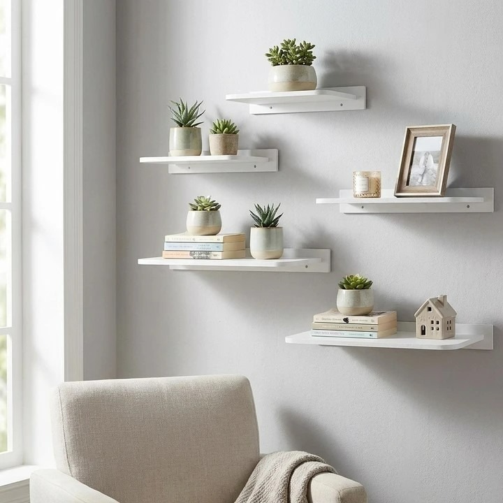 شلف پایه مخفی 30cm مجموعه 5 عددی