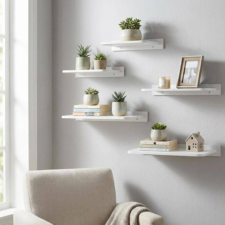 شلف پایه مخفی 30cm مجموعه 5 عددی