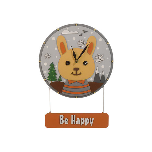 ساعت دیواری کودک طرح خرگوش مدل Mkids43-Rabbit(D)