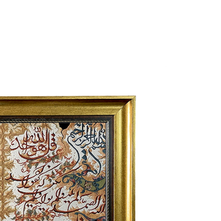 تابلو فرش ماشینی طرح دستبافت مدل چهارقل کد 7838