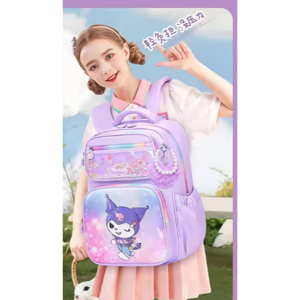 کوله پشتی مدرسه مدل کرومی آویز دار کد k2026