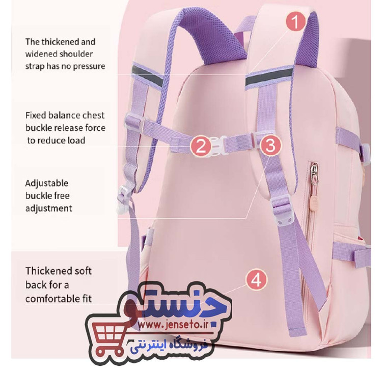 کوله پشتی فانتزی دخترانه آکواریومی خرگوشی طرح کرومی و ملودی و سینامورال خارجی وارداتی sanrio (کیف مدرسه) کد 6598