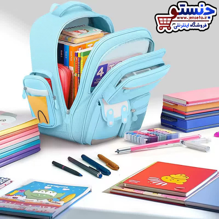 کوله پشتی فانتزی دخترانه کرومی وملودی و سینامورال عروسک دار خارجی وارداتی (کیف مدرسه) kuromi کد 20262