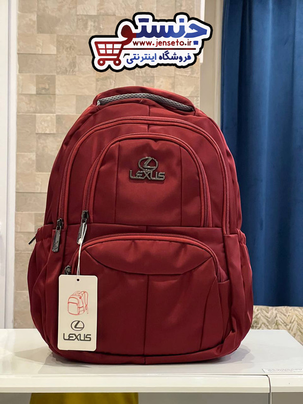 کوله پشتی اسپرت لکسوس جا لپ تاپی دار خط وسط دار lexus (کیف مدرسه پسرانه و دخترانه) کد 901309