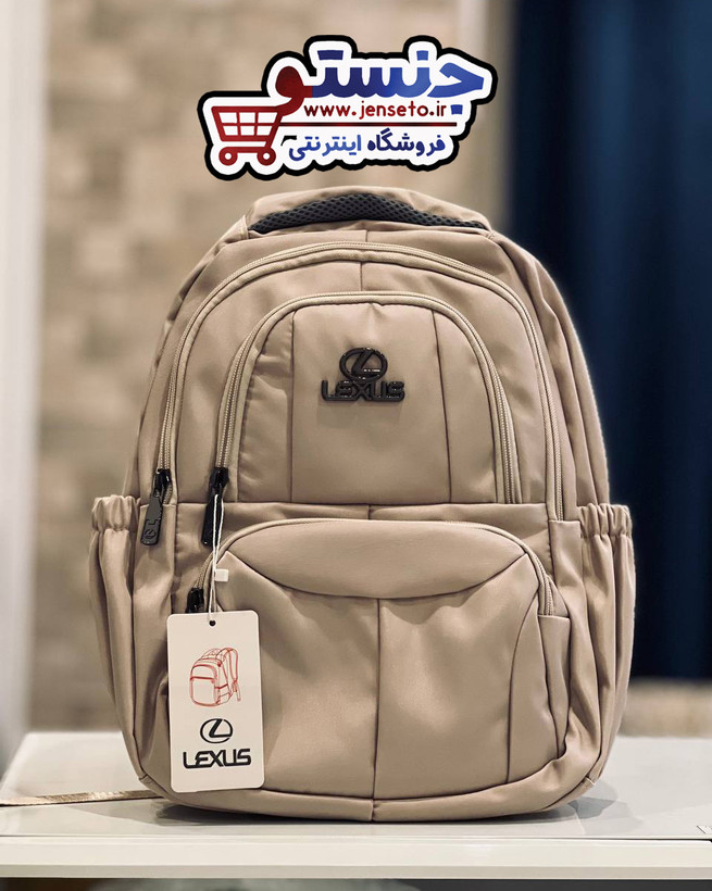 کوله پشتی اسپرت لکسوس جا لپ تاپی دار خط وسط دار lexus (کیف مدرسه پسرانه و دخترانه) کد 901309