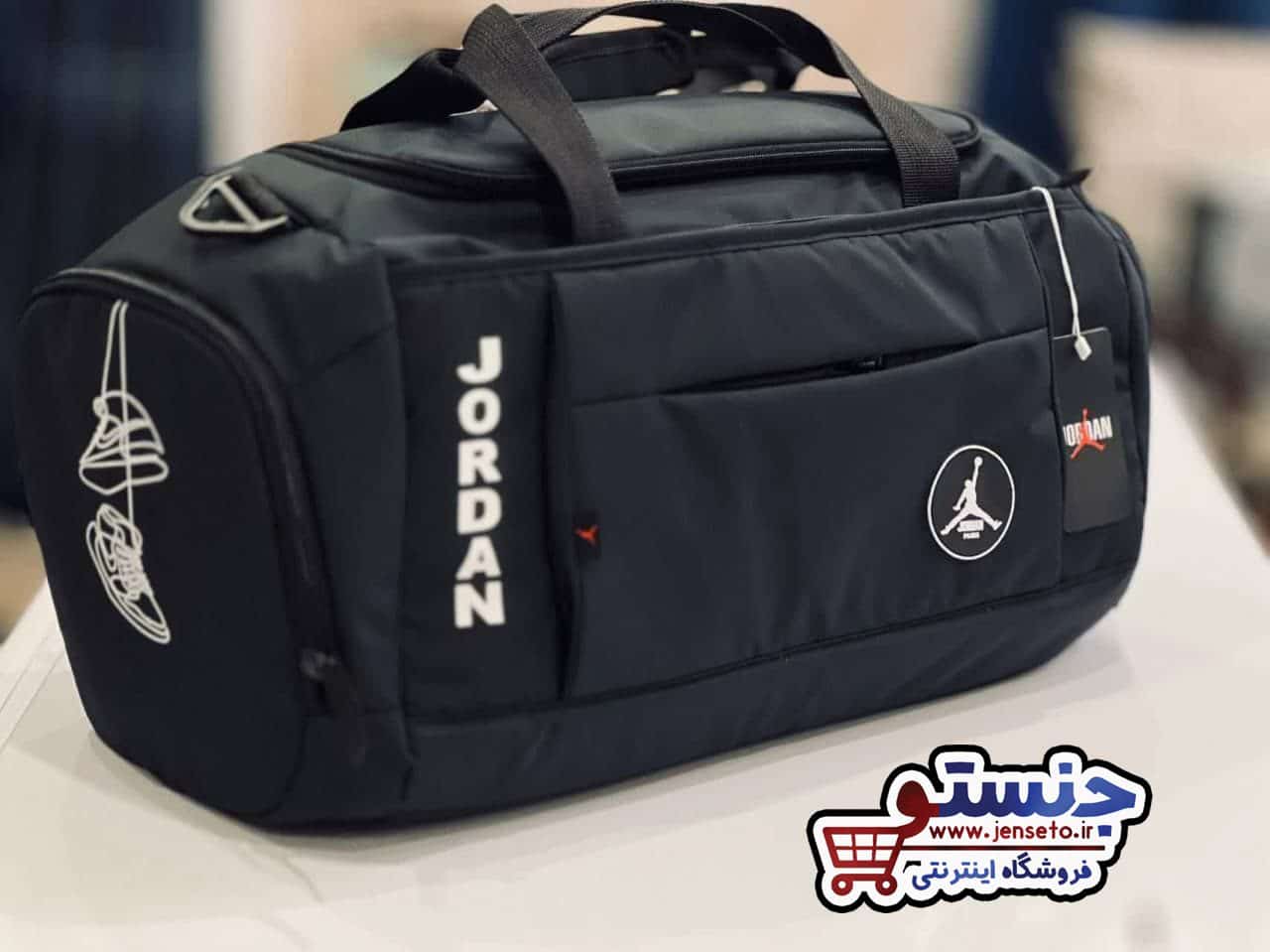 ساک ورزشی جردن جا کفشی دار (کیف باشگاه) jordan کد 1005