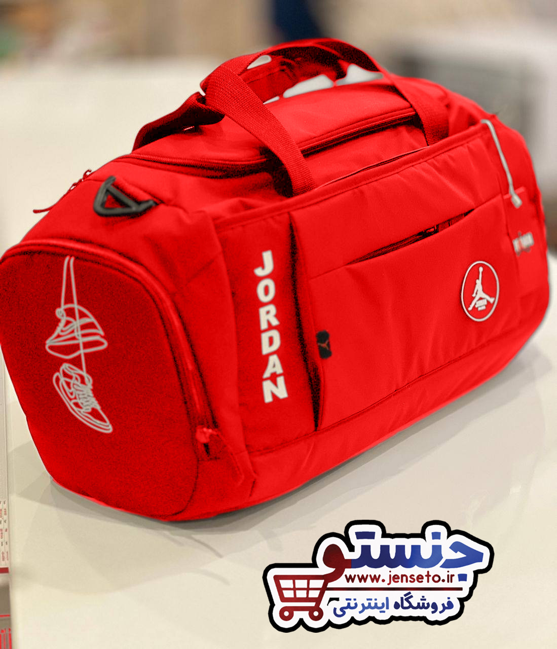 ساک ورزشی جردن جا کفشی دار (کیف باشگاه) jordan کد 1005
