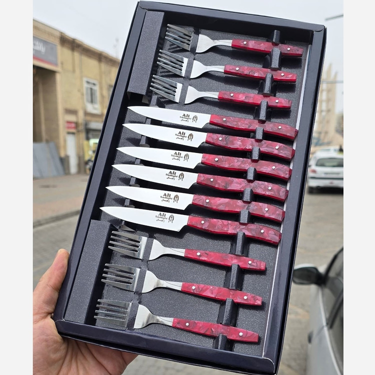 کارد و چنگال دسته اپوکسی درجه یک صادقی