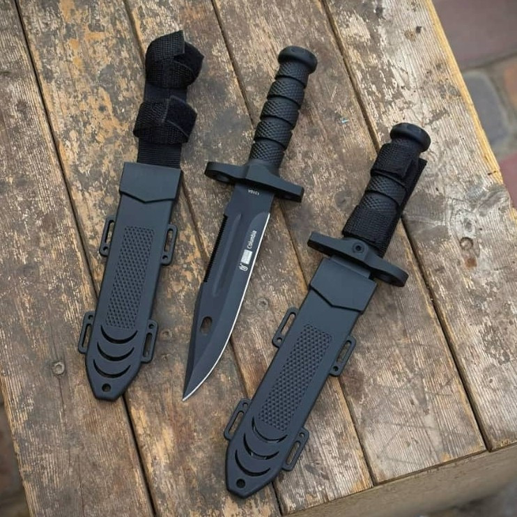 چاقو طرح M9 دندونه ریز با غلاف