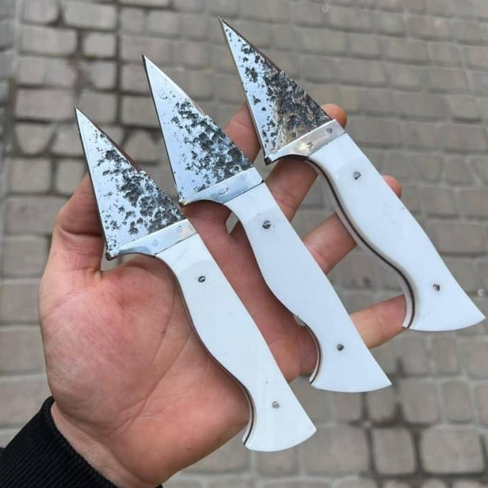 چاقو نوک سوزنی فورج فولادی زنجان با غلاف