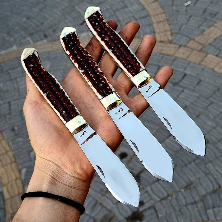 چاقوی چوپانی ضد زنگ طرح شاخ گوزن حسن زنجان