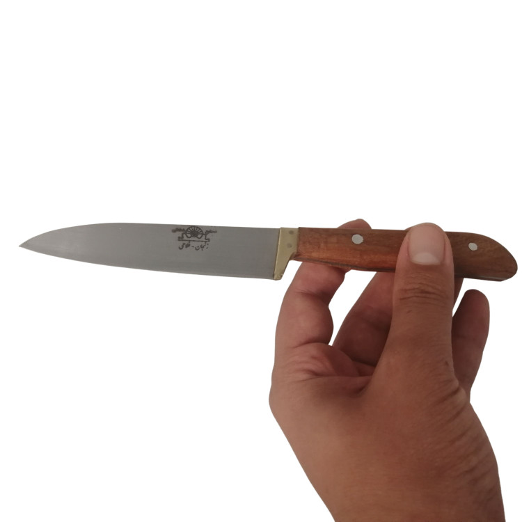 چاقوی آشپزخانه زنجان دسته چوبی ( سایز 1)