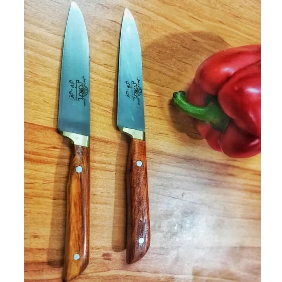 چاقوی آشپزخانه زنجان دسته چوبی ( سایز 1)