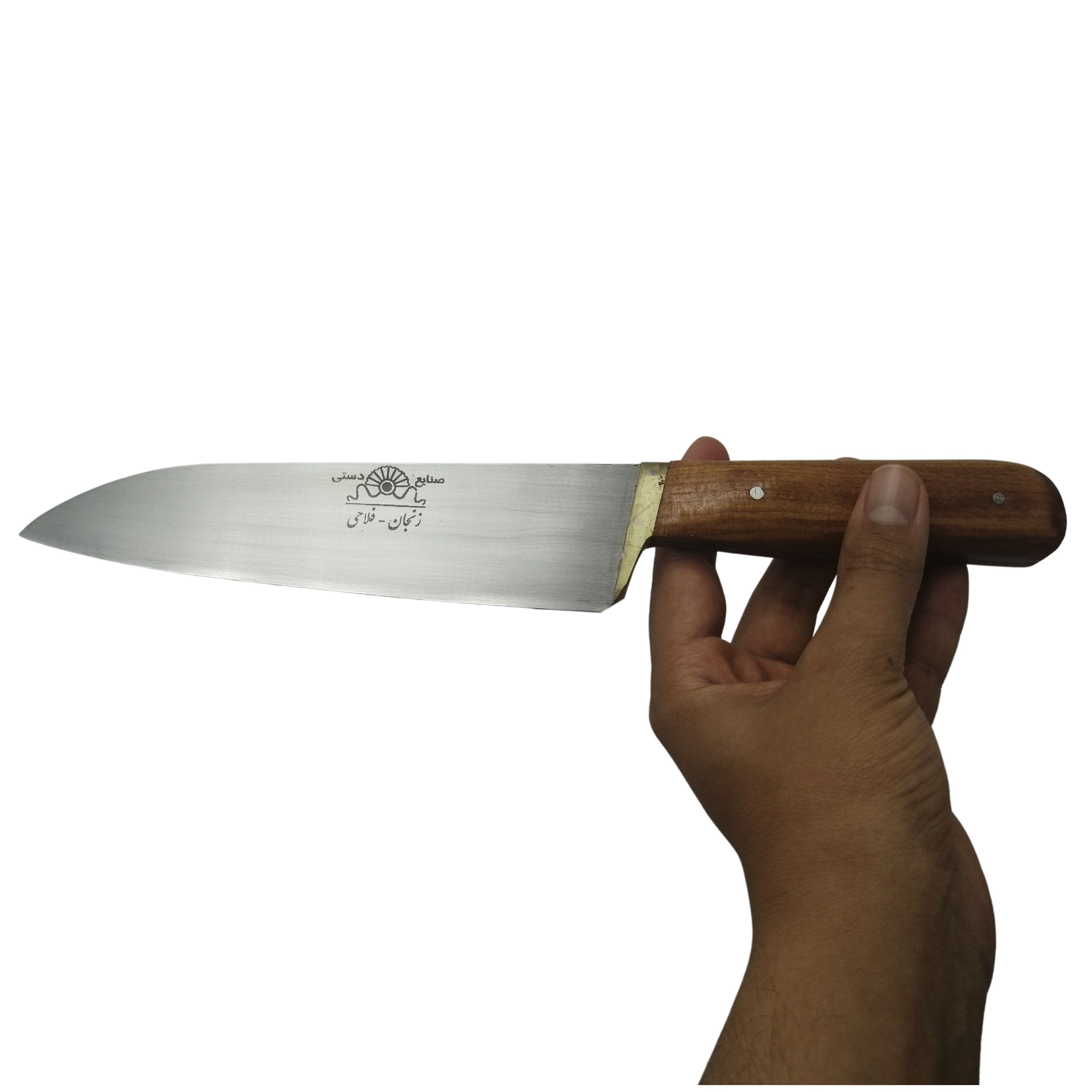 چاقوی آشپزخانه زنجان دسته چوبی مخصوص مرغ و گوشت