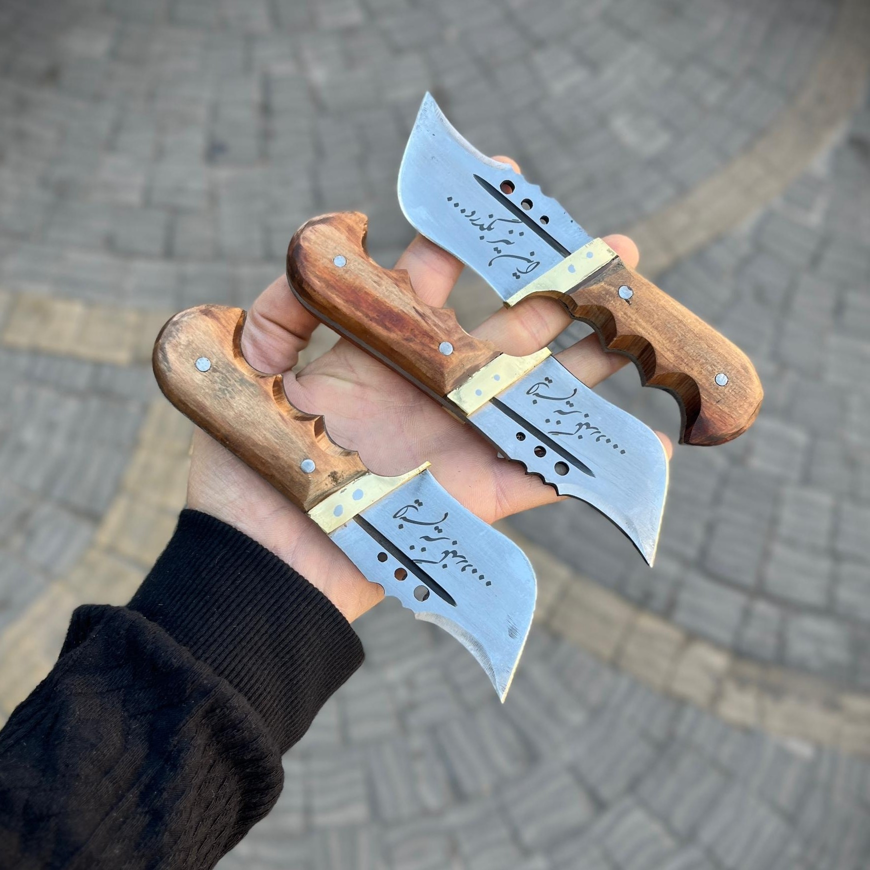 چاقوی پوست کنی زنجان پنجه دار چوبی با غلاف