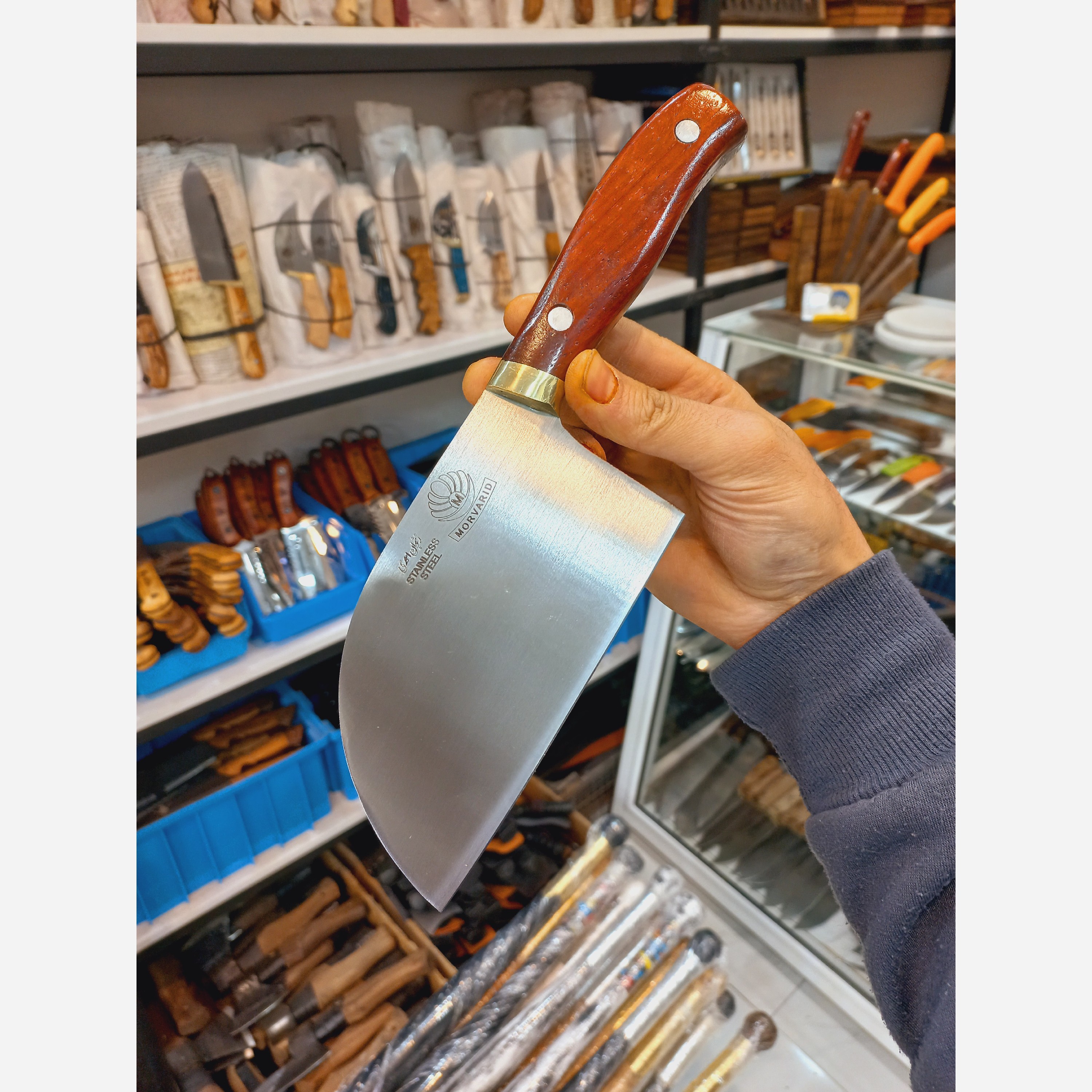 ساطور آشپزی ضدزنگ مروارید دسته پادوک