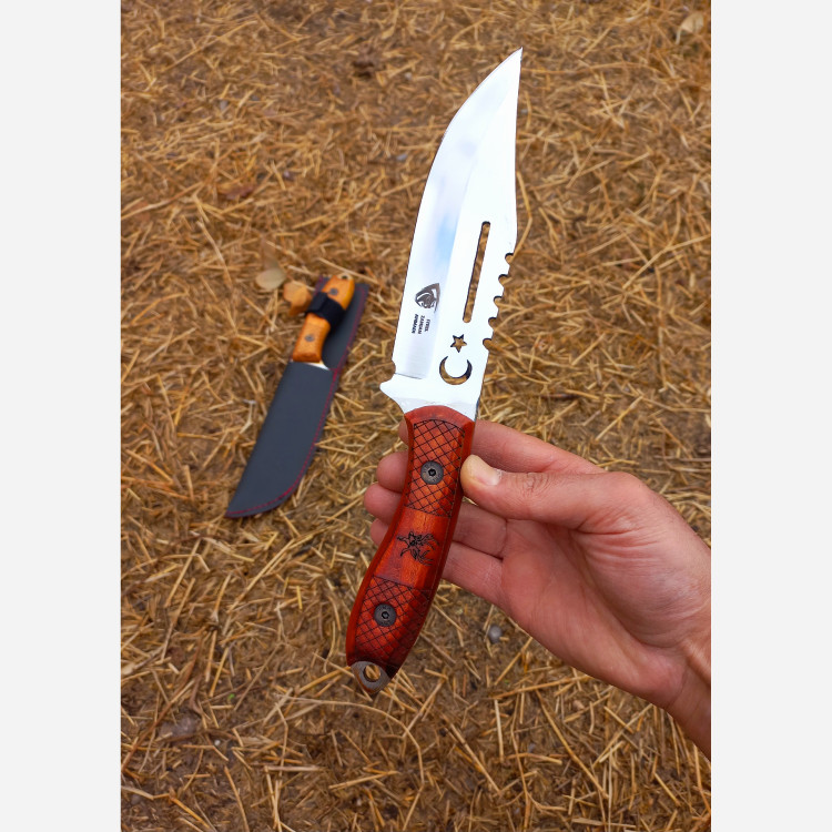 چاقوی کمپینگ و طبیعتگردی استیل ضدزنگ مروارید زنجان