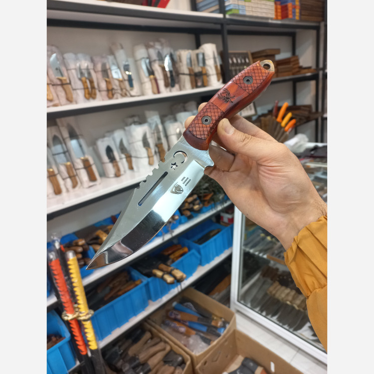 چاقوی کمپینگ و طبیعتگردی استیل ضدزنگ مروارید زنجان