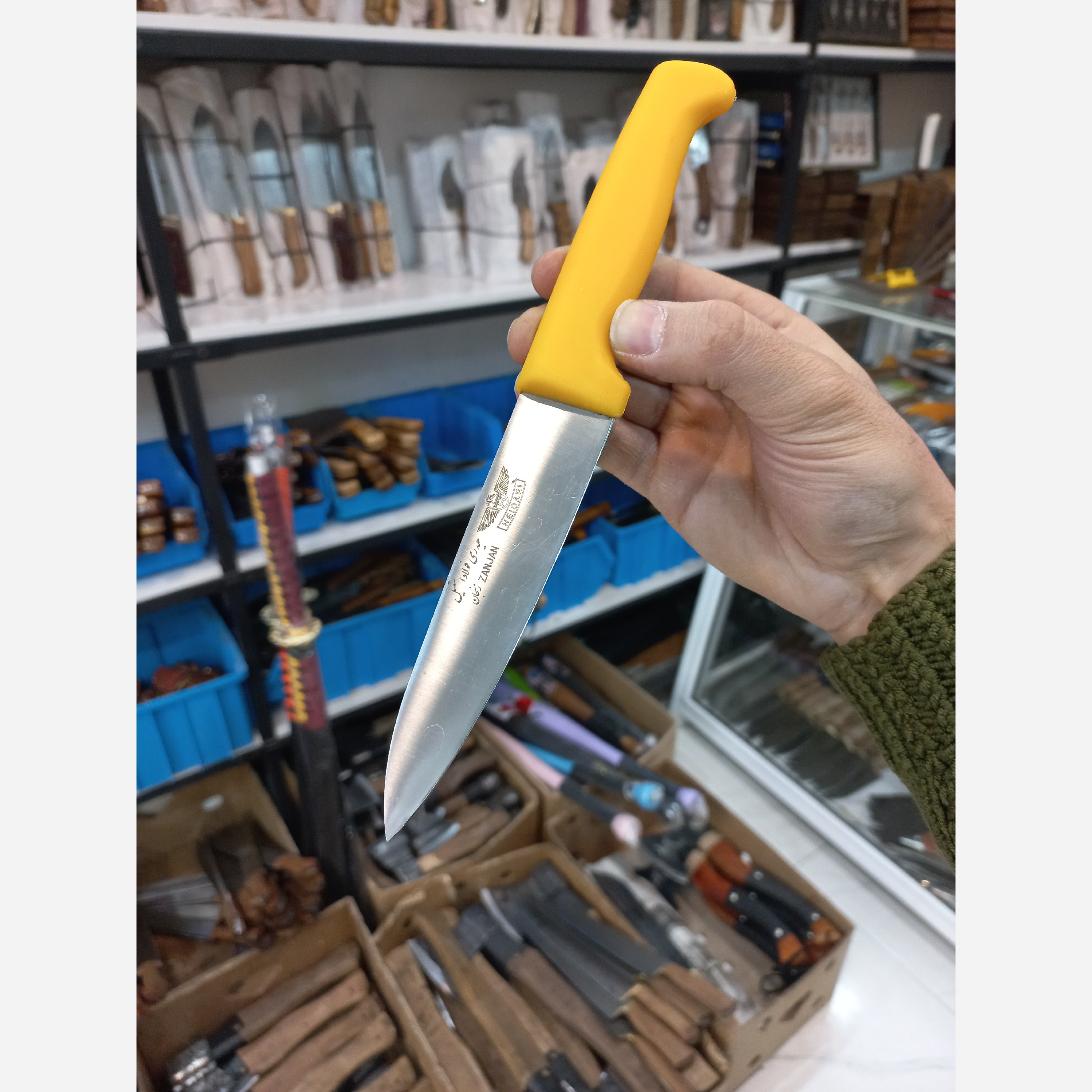 چاقوی آشپزخانه ضدزنگ استاد حیدری(بره ای) زنجان
