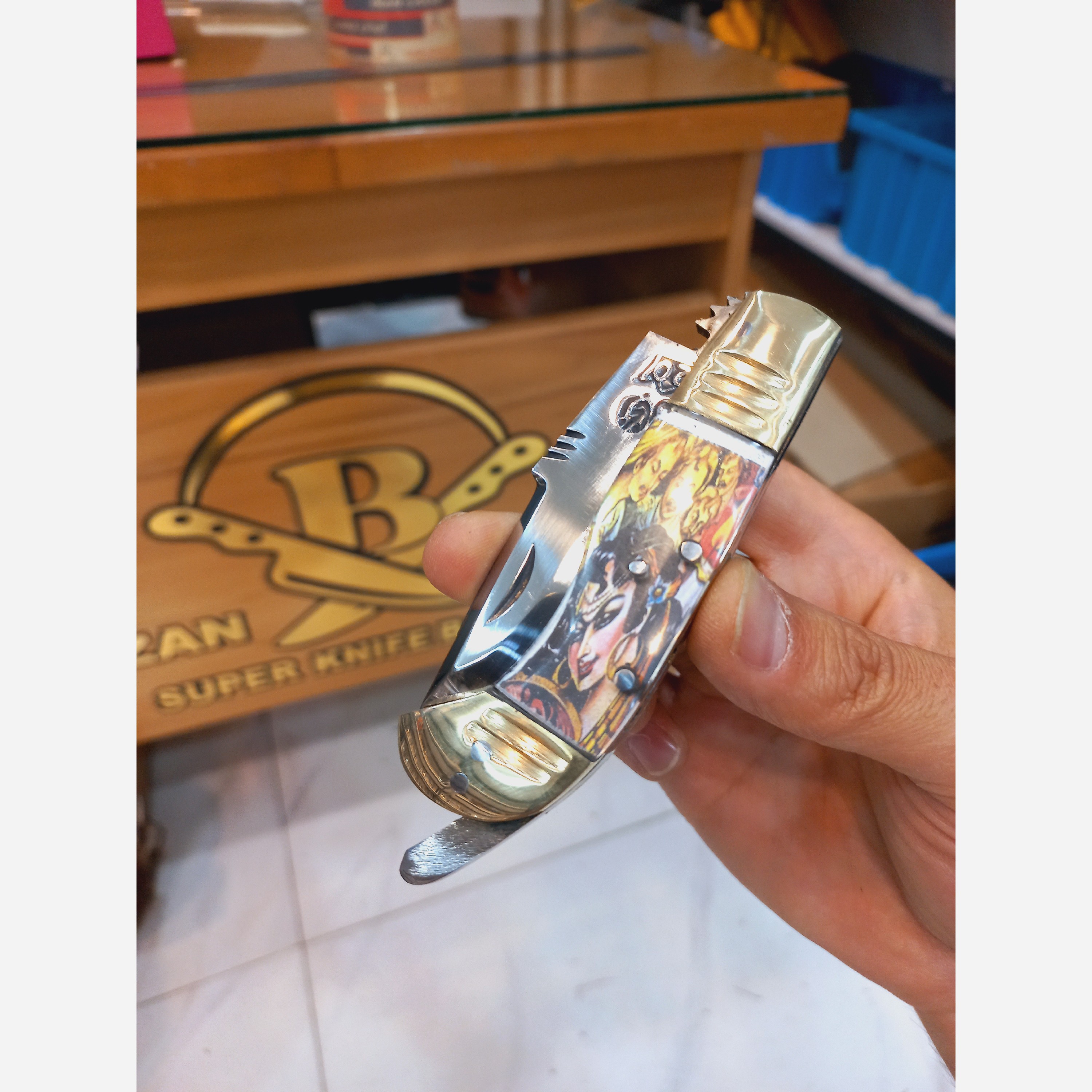 چاقو 6 دنده فولاد رشیدنیا زنجان