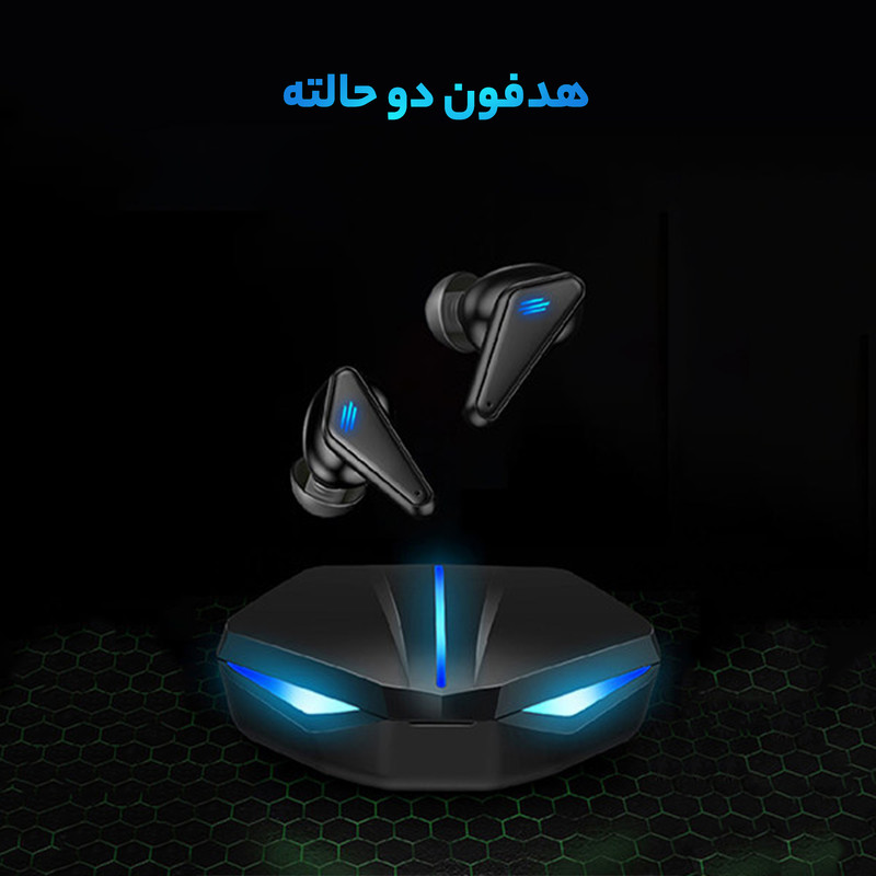 هدفون بلوتوثی مدل K55 بدون نویز کنسلینگ، درگاه شارژ USB Type-C، پشتیبانی از فرمان لمسی، دارای سه میکروفون، مقاومت در ...