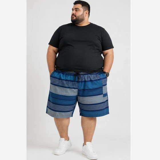 شلوارک مردانه سایز قواره بزرگ ویژه 6 ایکس جنس نخی کتان ساده وطرحدار مناسب تا دور کمر 130و قد بلند 80 با ارسال رایگان