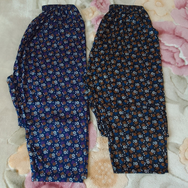 پک 2 تایی شلوار زنانه جنس نخی طرح فروش ویژه عمده فری سایزه از سایز 40 تاسایز 50 میخوره به هر سایزی راحت با ارسال رایگان
