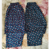 پک 4 عددی عمده شلوار زنانه راحتی جنس نخی قواره بزرگ فری سایزه تا سایز 70 میخوره به هرسایزی فاق بلنده قد100 ارسال رایگان