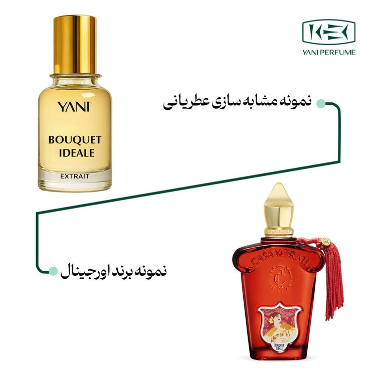 عطر کازاموراتی بوکت ایدل با رایحه شرقی چوبی، حجم 50میل اکسترا دپرفیوم عطریانی