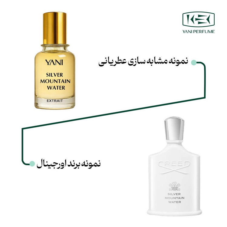 عطر سیلور مانتین با رایحه خنک و معطر، حجم 50 میل اکسترا دپرفیوم از برند عطریانی